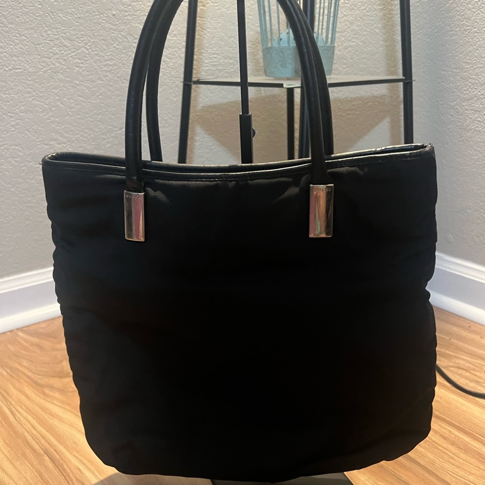 Gucci Nylon with Leather trim tote